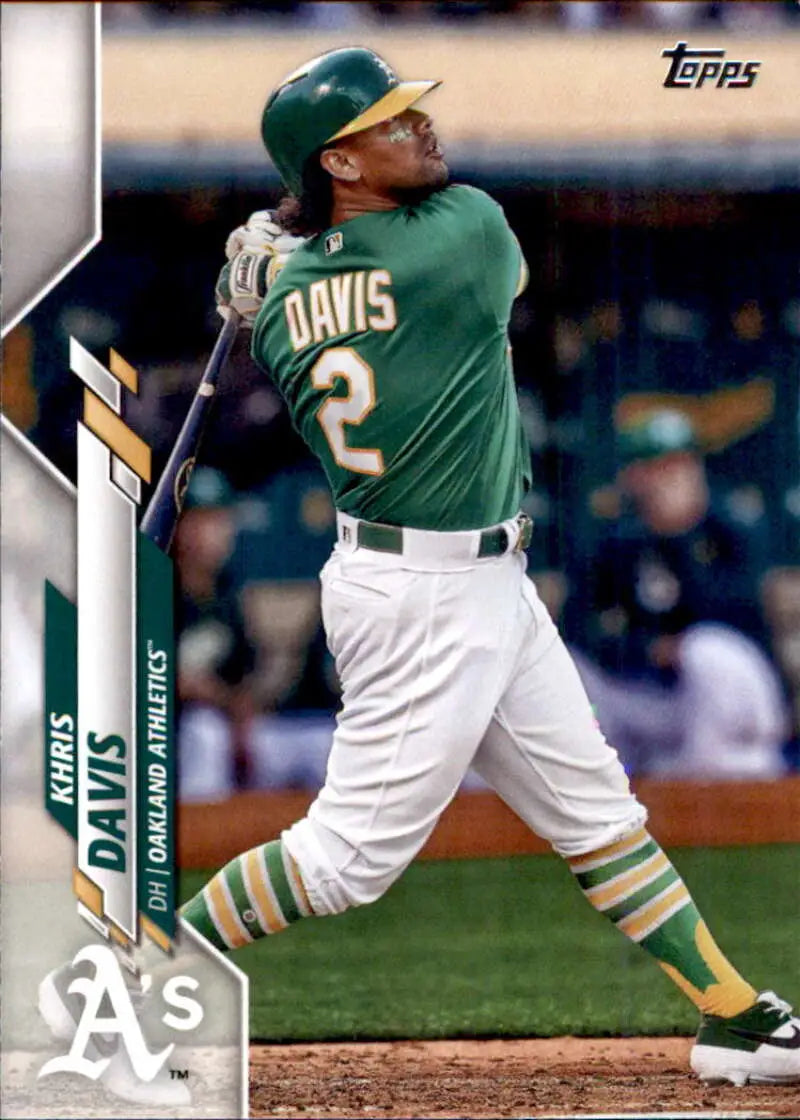 2020 Topps #527 Khris Davis NM-MT Oakland Athletics Baseball Card - Baseball Card Single