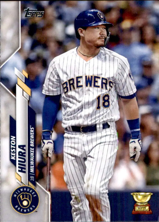 2020 Topps #571 Keston Hiura NM-MT Milwaukee Brewers Baseball Card - Baseball Card Single