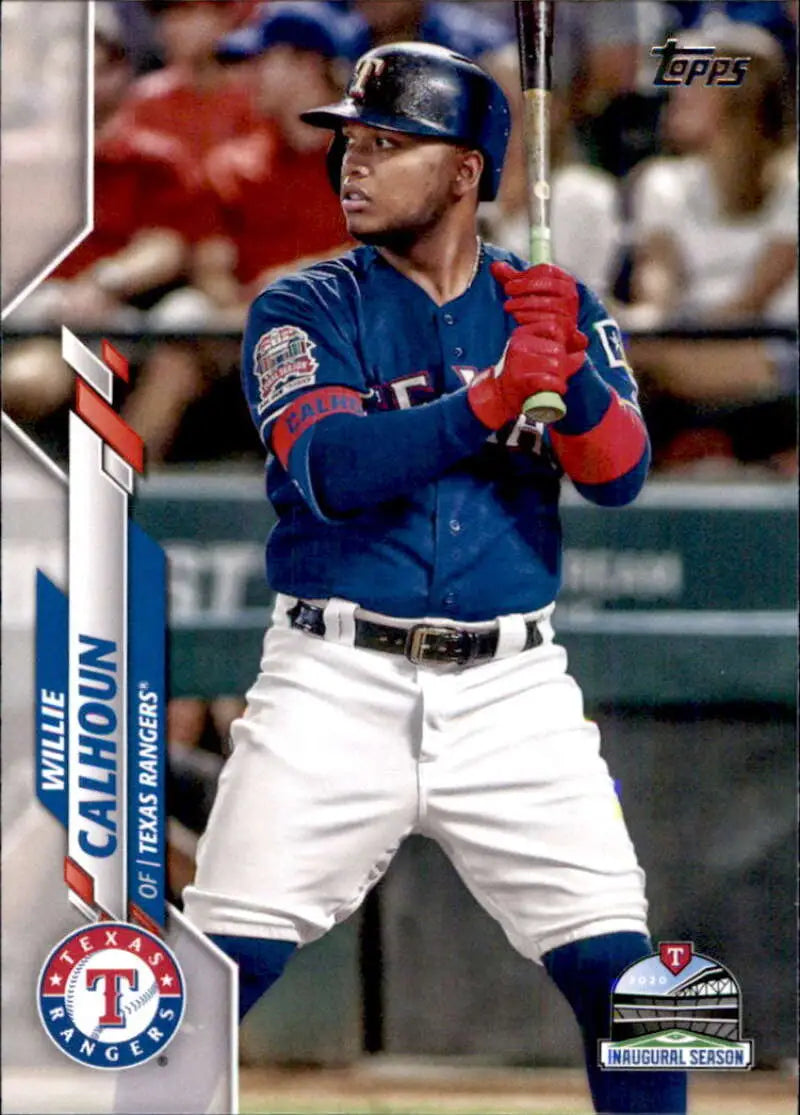 2020 Topps #582 Willie Calhoun NM-MT Texas Rangers Baseball Card - Baseball Card Single