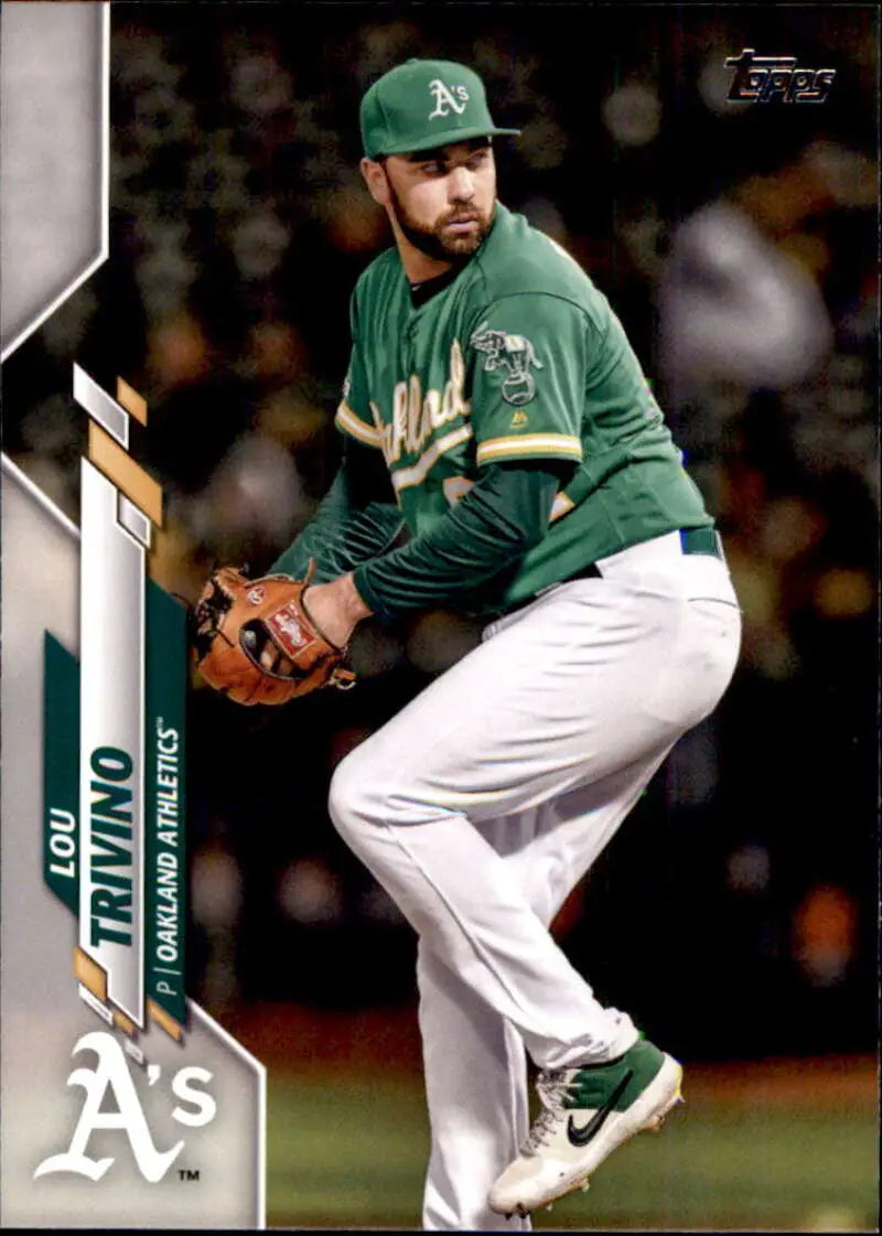 2020 Topps #587 Lou Trivino NM-MT Oakland Athletics Baseball Card - Baseball Card Single
