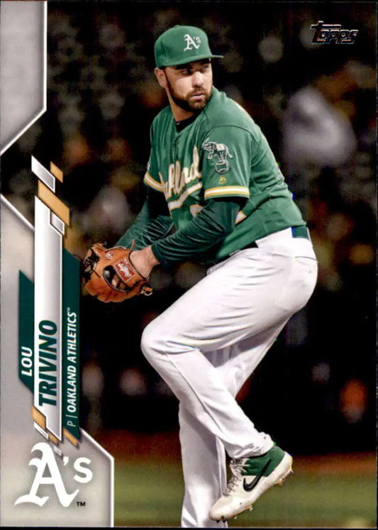 2020 Topps #587 Lou Trivino NM-MT Oakland Athletics Baseball Card - Baseball Card Single