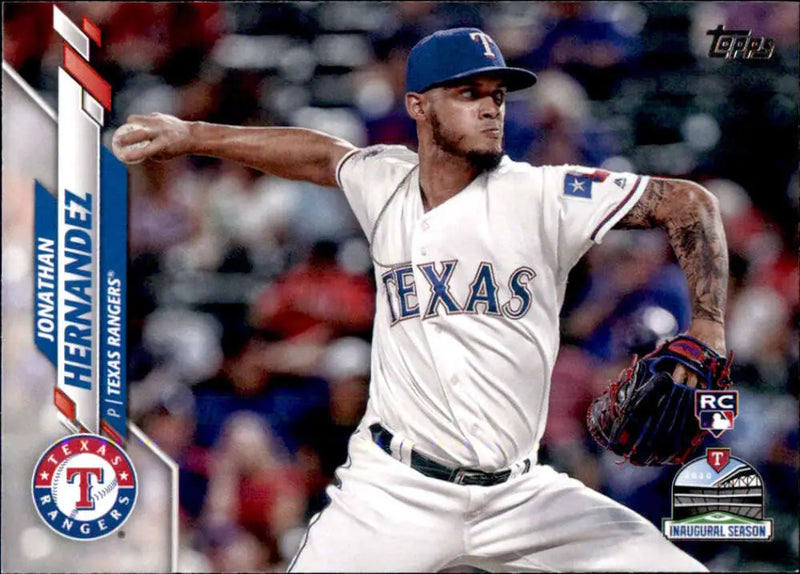 2020 Topps #597 Jonathan Hernandez NM-MT RC Rookie Texas Rangers Baseball Card - Baseball Card Single