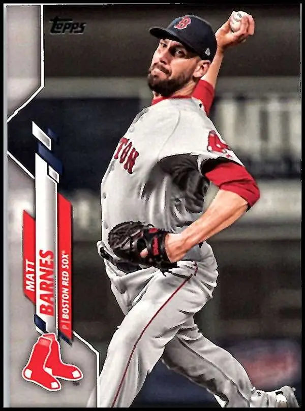 2020 Topps #60 Matt Barnes NM-MT Boston Red Sox Baseball Card - Baseball Card Single