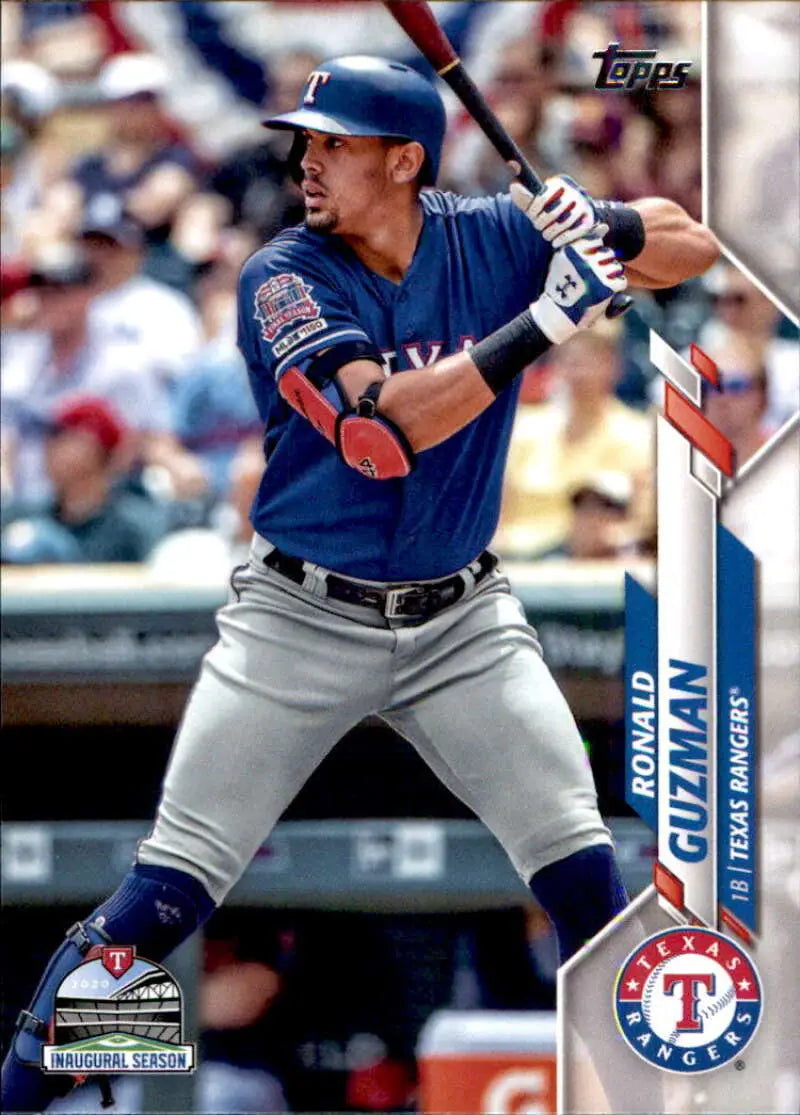 2020 Topps #609 Ronald Guzman NM-MT Texas Rangers Baseball Card - Baseball Card Single