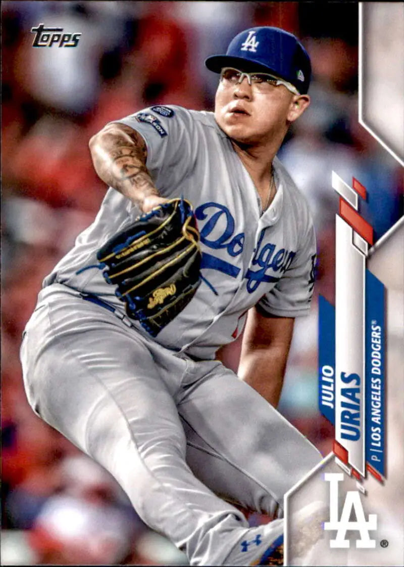 2020 Topps #628 Julio Urias NM-MT Los Angeles Dodgers Baseball Card - Baseball Card Single