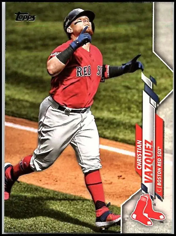 2020 Topps #63 Christian Vazquez NM-MT Boston Red Sox Baseball Card - Baseball Card Single