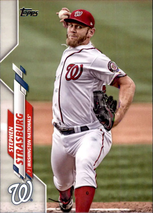 2020 Topps #631 Stephen Strasburg NM-MT Washington Nationals Baseball Card - Baseball Card Single