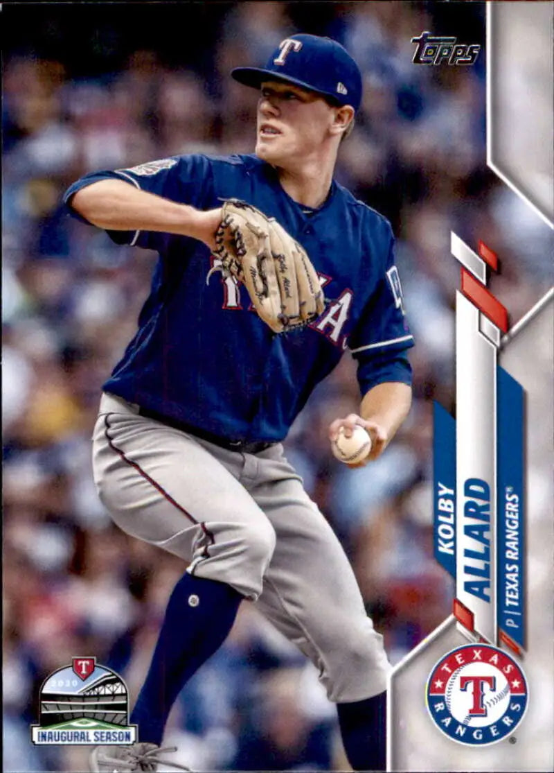 2020 Topps #639 Kolby Allard NM-MT Texas Rangers Baseball Card - Baseball Card Single
