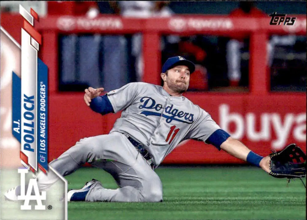2020 Topps #641 A.J. Pollock NM-MT Los Angeles Dodgers Baseball Card - Baseball Card Single