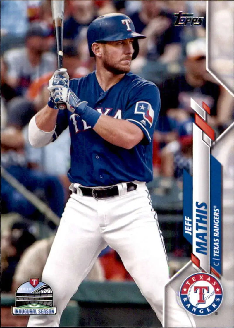 2020 Topps #645 Jeff Mathis NM-MT Texas Rangers Baseball Card - Baseball Card Single