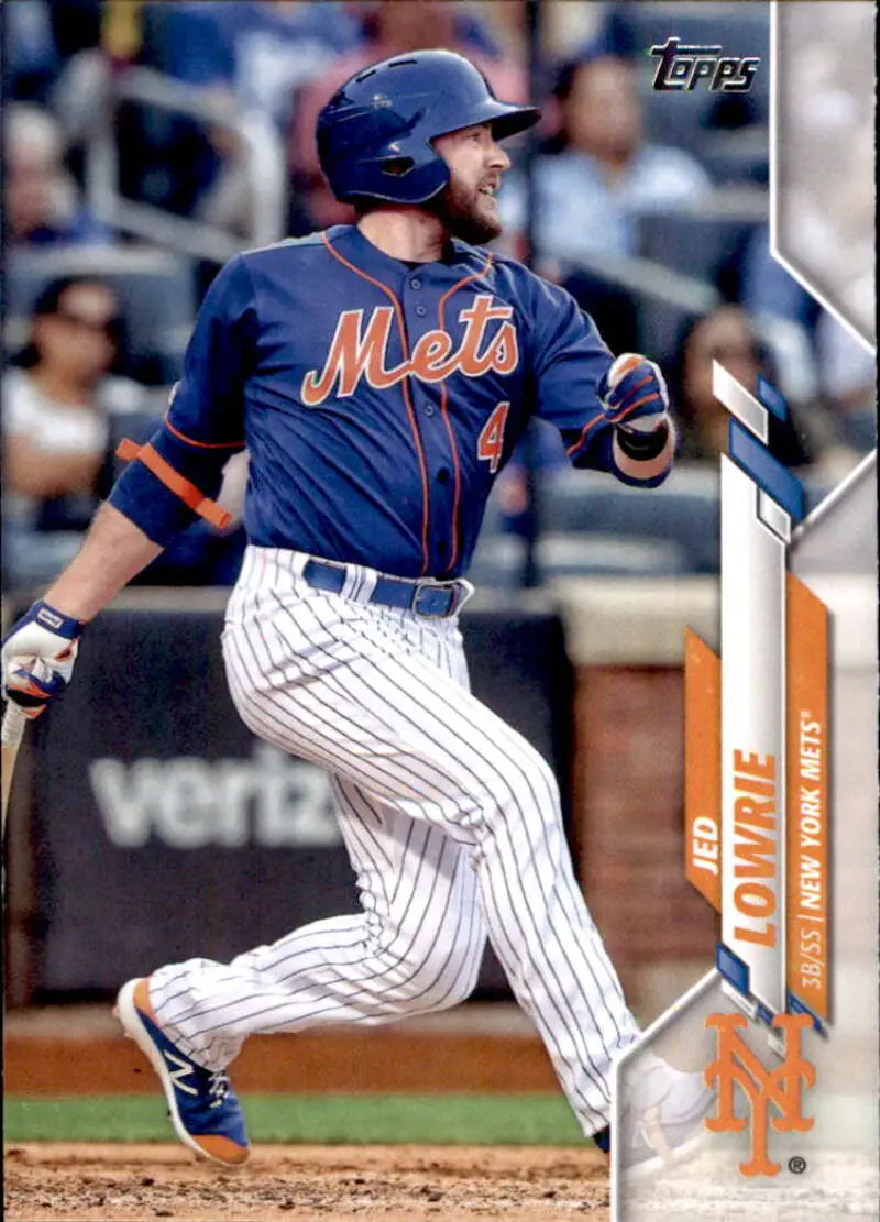 2020 Topps #649 Jed Lowrie NM-MT New York Mets Baseball Card - Baseball Card Single