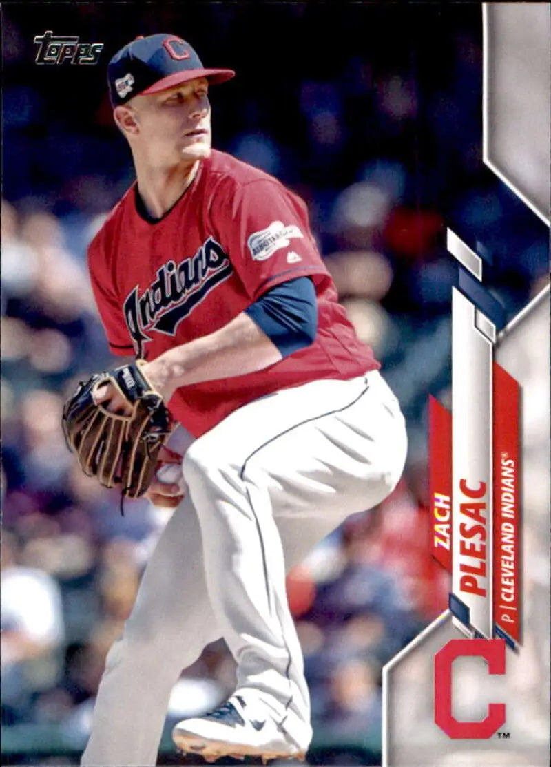 2020 Topps #653 Zach Plesac NM-MT Cleveland Indians Baseball Card - Baseball Card Single