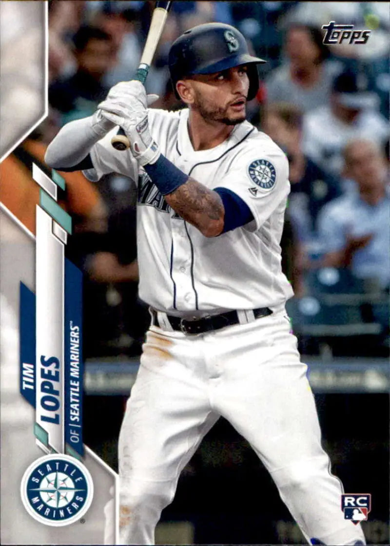 2020 Topps #654 Tim Lopes NM-MT RC Rookie Seattle Mariners Baseball Card - Baseball Card Single