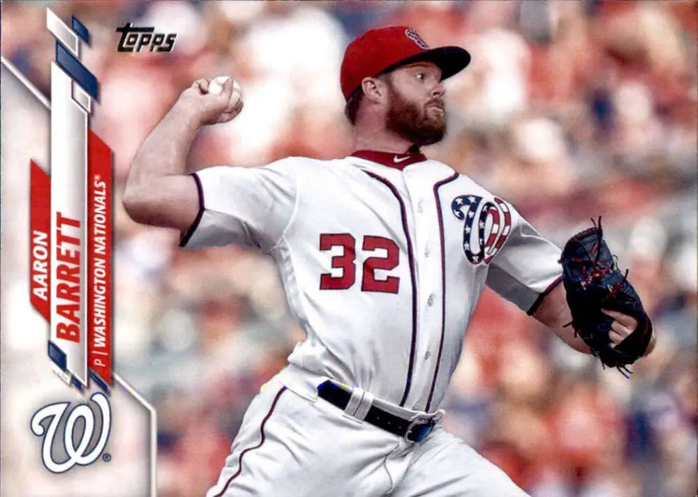 2020 Topps #670 Aaron Barrett NM-MT Washington Nationals Baseball Card - Baseball Card Single
