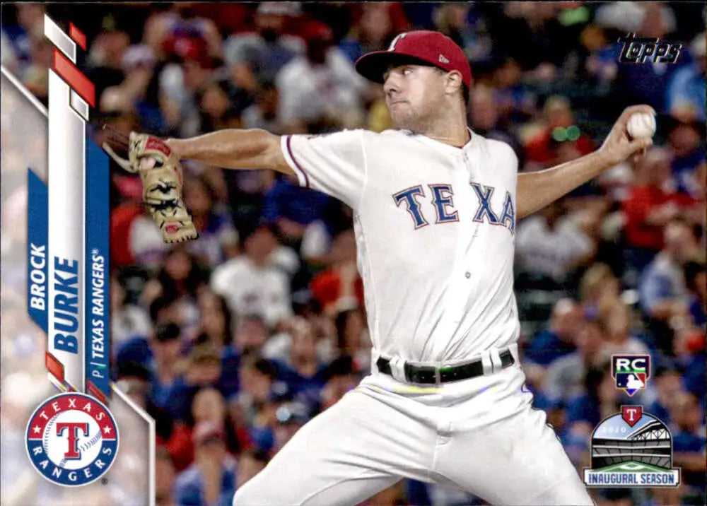 2020 Topps #691 Brock Burke NM-MT RC Rookie Texas Rangers Baseball Card - Baseball Card Single