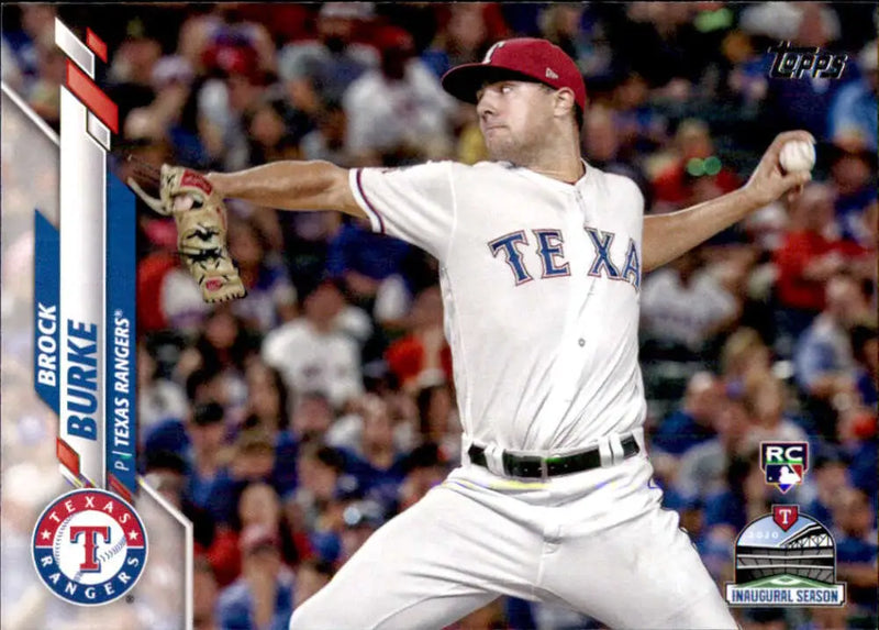 2020 Topps #691 Brock Burke NM-MT RC Rookie Texas Rangers Baseball Card - Baseball Card Single