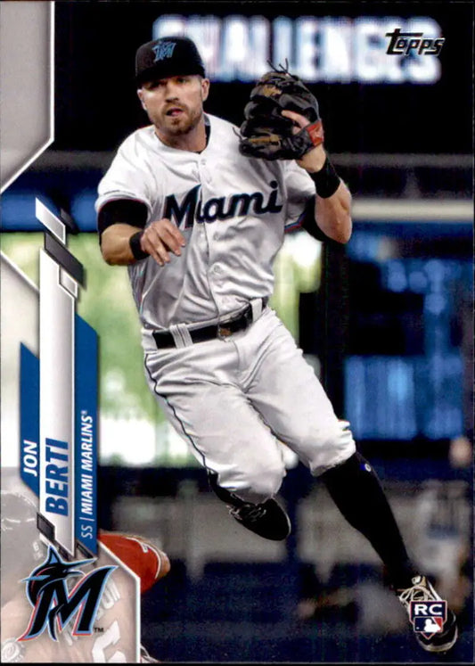 2020 Topps #693 Jon Berti NM-MT RC Rookie Miami Marlins Baseball Card - Baseball Card Single