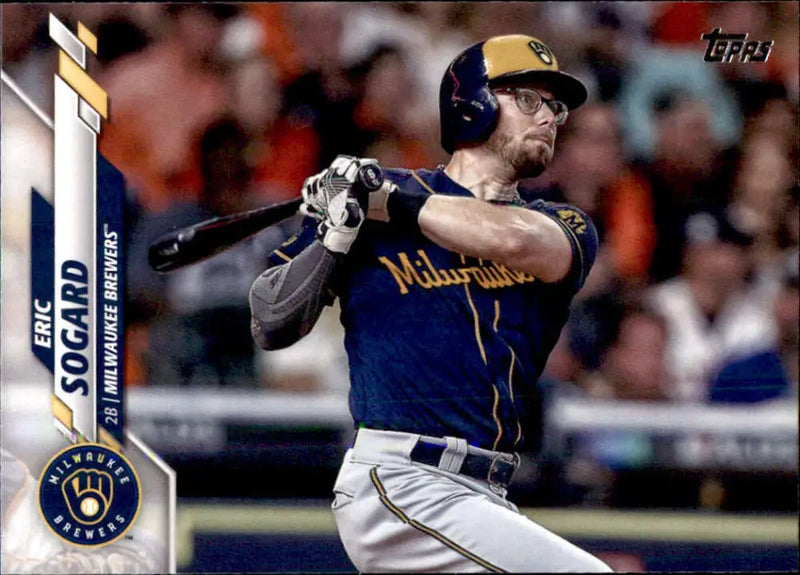 2020 Topps #697 Eric Sogard NM-MT Milwaukee Brewers Baseball Card - Baseball Card Single