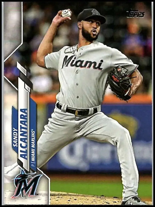 2020 Topps #71 Sandy Alcantara NM-MT Miami Marlins Baseball Card - Baseball Card Single