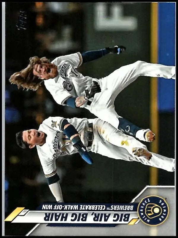 2020 Topps #72 Big Air Big Hair NM-MT Milwaukee Brewers Baseball Card - Baseball Card Single
