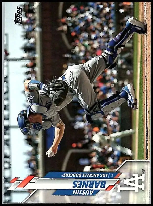 2020 Topps #80 Austin Barnes NM-MT Los Angeles Dodgers Baseball Card - Baseball Card Single