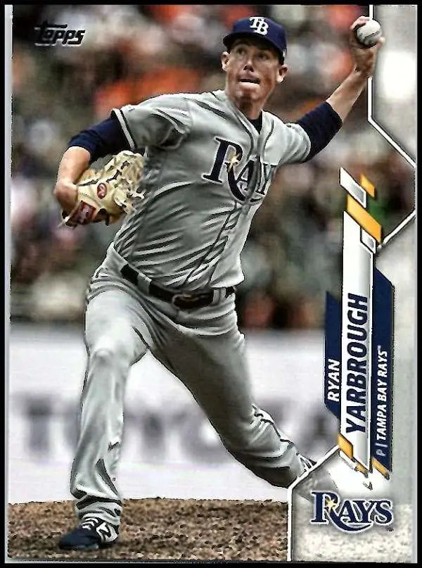 2020 Topps #81 Ryan Yarbrough NM-MT Tampa Bay Rays Baseball Card - Baseball Card Single