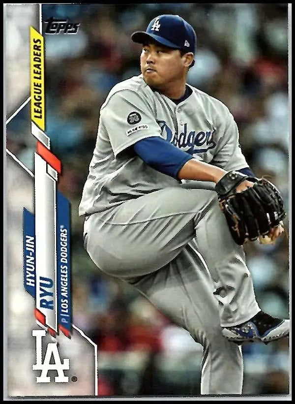 2020 Topps #86 Hyun-Jin Ryu NM-MT Los Angeles Dodgers Baseball Card - Baseball Card Single