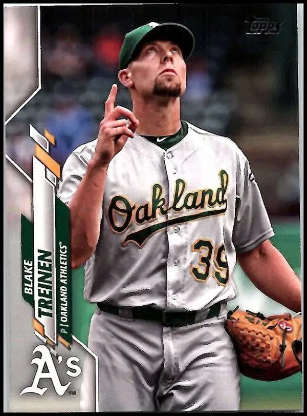 2020 Topps #92 Blake Treinen NM-MT Oakland Athletics Baseball Card - Baseball Card Single