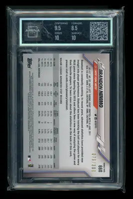 2020 Topps Advanced Stat Brandon Nimmo #660 079/300 Baseball Arena Club 9 - Baseball Card Single