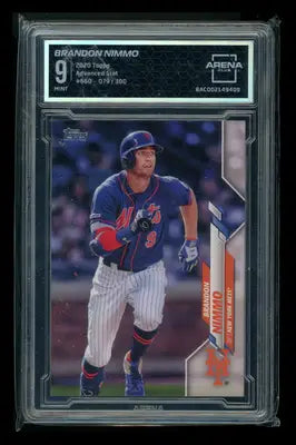 2020 Topps Advanced Stat Brandon Nimmo #660 079/300 Baseball Arena Club 9 - Baseball Card Single