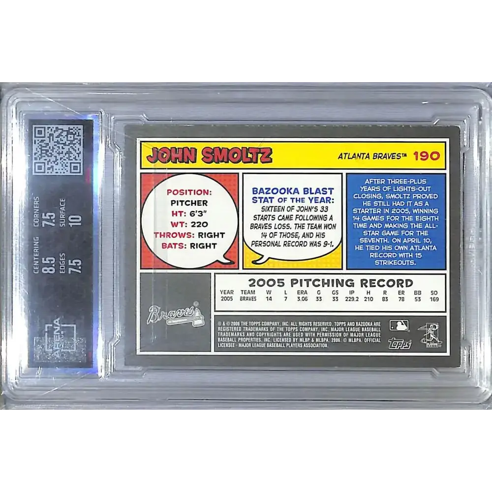 2020 Topps Archives #190 John Smoltz NM-MT Auto 1/1 Atlanta Braves - Baseball Card Single