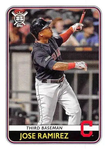 Baseball card of Jose Ramirez from 2020 Topps Big League #182 Indians NM-MT