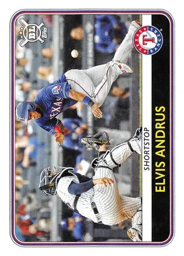 Baseball card featuring Elvis Andrus from 2020 Topps Big League series
