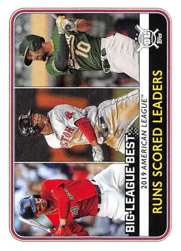 Original gloss of 2020 Topps Big League Baseball card featuring Mookie Betts Red Sox