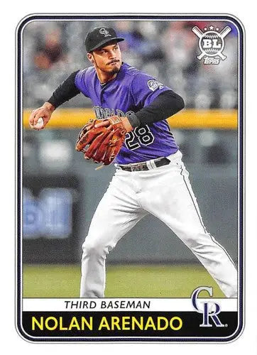 Original gloss 2020 Topps Big League Nolan Arenado baseball card featuring Rockies
