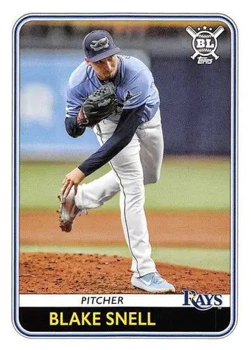 Original gloss of Blake Snell baseball card from Topps Big League 2020 Rays collection