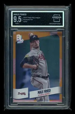 2020 Topps Big League Max Fried #250 Rainbow Foil Baseball Arena Club 9.5 - Baseball Card Single
