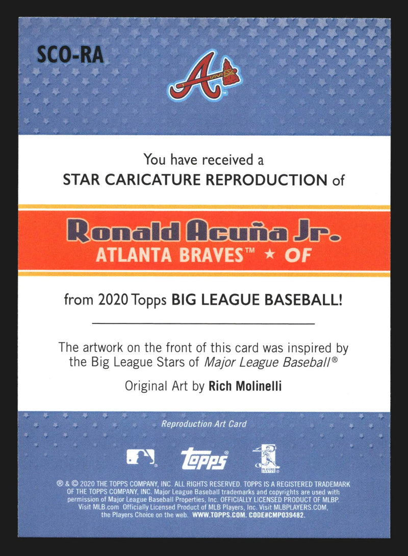 2020 Topps Big League #SCO-RA Ronald Acuna Jr. Star Caricature