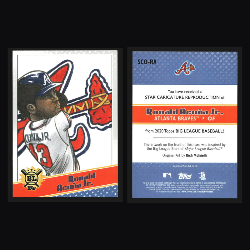 2020 Topps Big League #SCO-RA Ronald Acuna Jr. Star Caricature