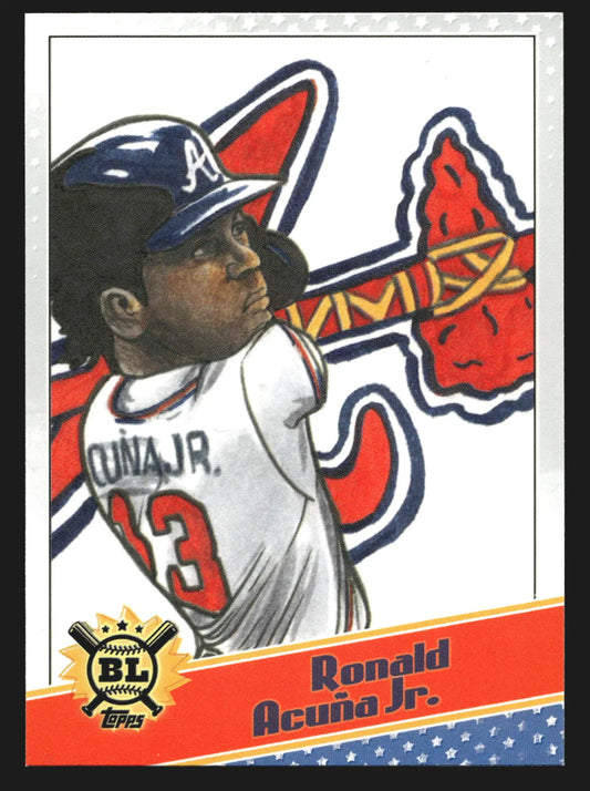 2020 Topps Big League #SCO-RA Ronald Acuna Jr. Star Caricature - Baseball Card Single