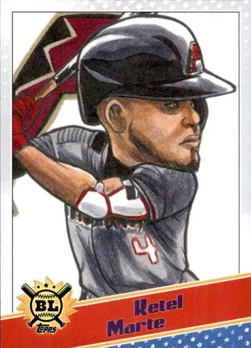 Ketel Marte baseball card from 2020 Topps Big League Star Caricature Reproductions