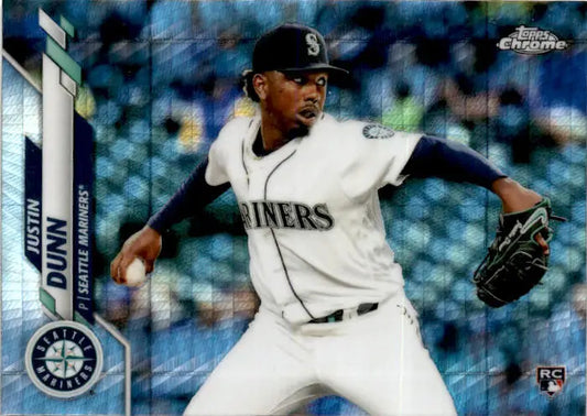2020 Topps Chrome #136 Justin Dunn Prism Refractor - Baseball Card Single