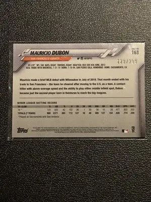 2020 Topps Chrome #168 Mauricio Dubon Purple Refractor #/299 - Baseball Card Single