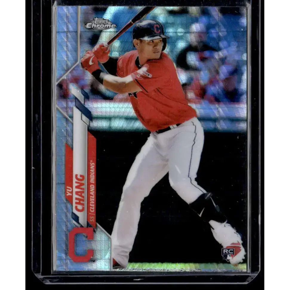 2020 Topps Chrome #173 Yu Chang Prism Refractor NM-MT - Baseball Card Single