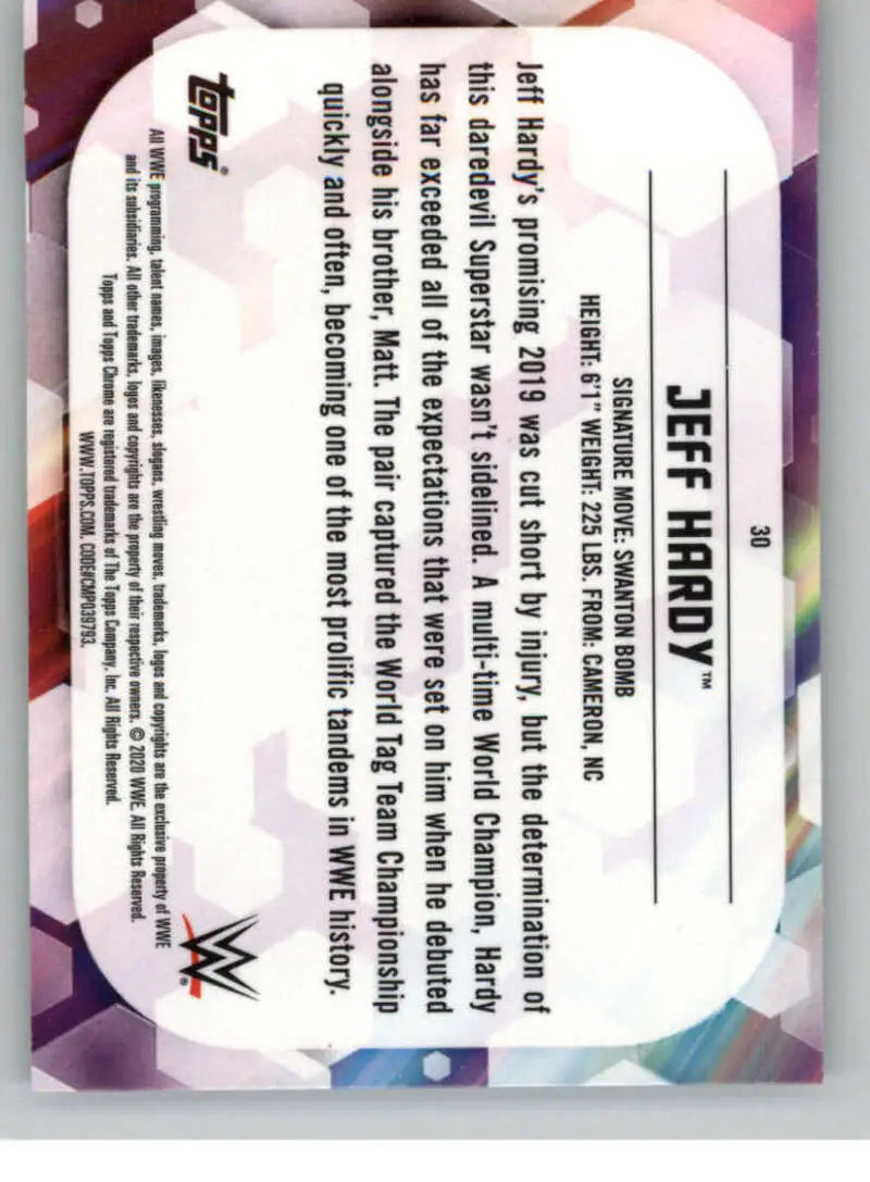 2020 Topps Chrome #30 Jeff Hardy NM-MT Wrestling Card - Other