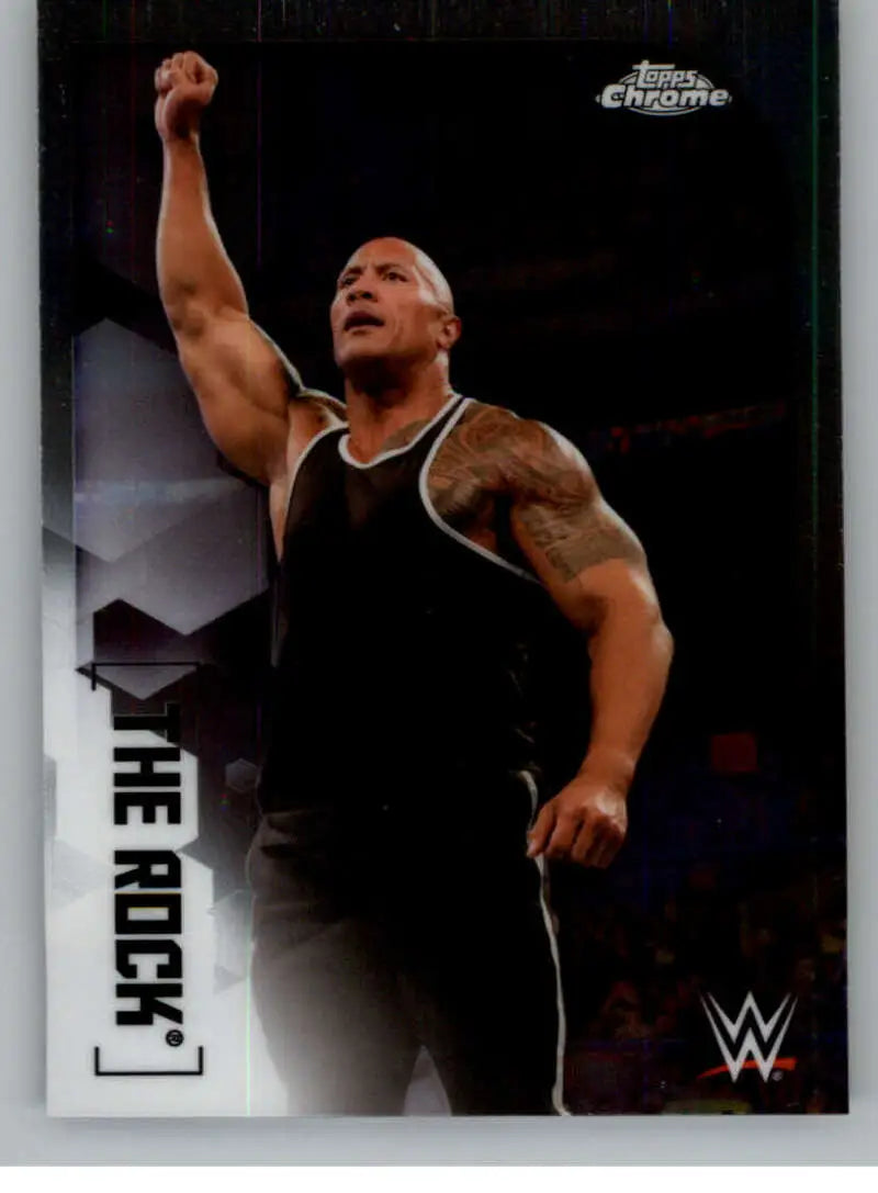 2020 Topps Chrome #64 The Rock NM-MT Wrestling Card - Wrestling Card Single