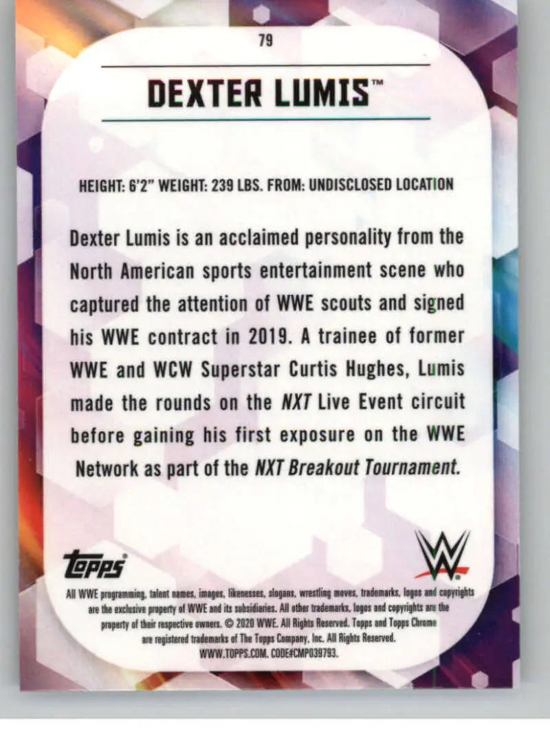 2020 Topps Chrome #79 Dexter Lumis NM-MT Wrestling Card