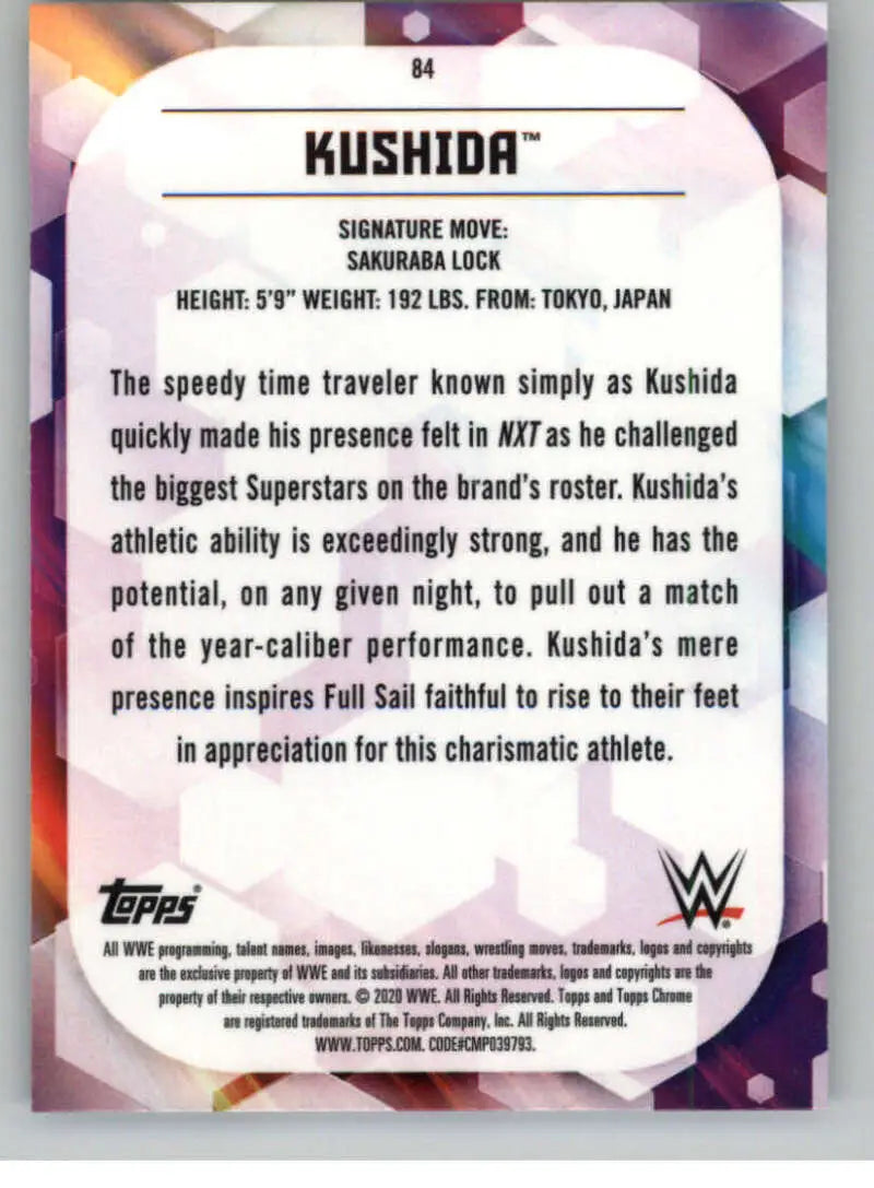 2020 Topps Chrome #84 Kushida NM-MT Wrestling Card - Other