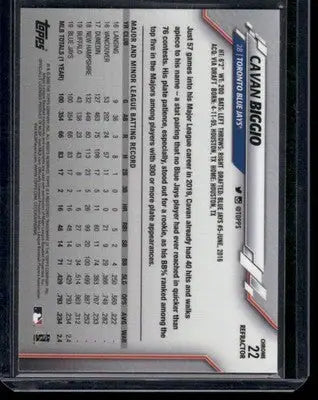 2020 Topps Chrome Cavan Biggio #22 Baseball - Baseball Card Single