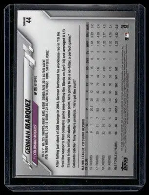 2020 Topps Chrome German Marquez #179 1/3 Baseball - Baseball Card Single